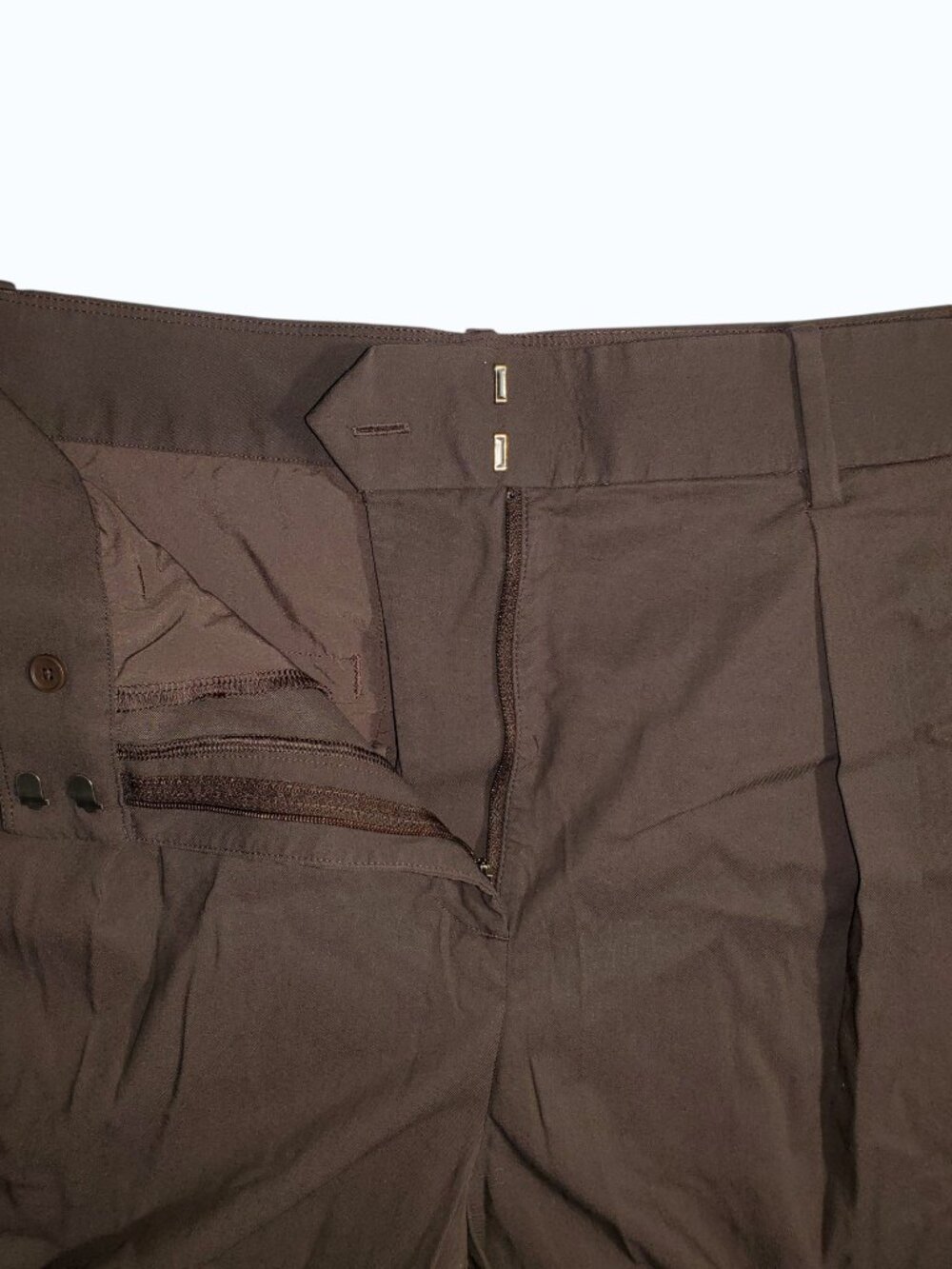 Lululemon Pleat-Front High-Rise Trouser Pants Women's 12 Espresso Brown Wide Leg - Picture 7 of 8